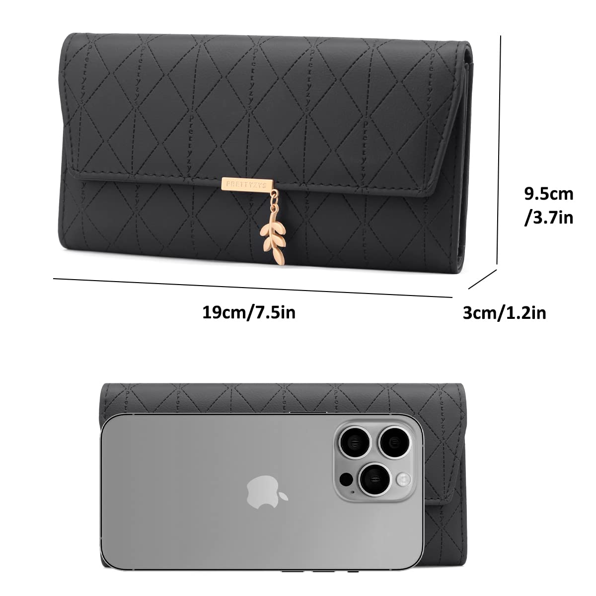 Long Purse for Women PU Leather, Large Capacity PU Leather Women's Wallet Wallet for Women with Multiple Card Slots and Coin Zipper Pocket Ladies Purse Clutch Holder Large Capacity Card Holder (Pink)
