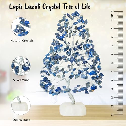 Green Jade Feng Shui Healing Crystals Tree of Life Handmade Gemstone Crystal Tree Bonsai for Spiritual Gifts Home Decor Present mum Gift for Women birthday gifts for men house warming gifts, 10-12"