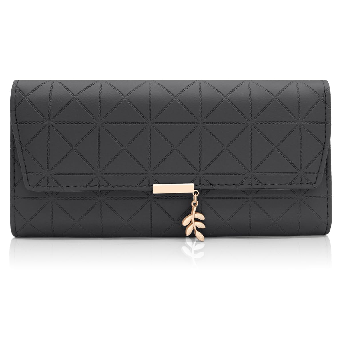 Long Purse for Women PU Leather, Large Capacity PU Leather Women's Wallet Wallet for Women with Multiple Card Slots and Coin Zipper Pocket Ladies Purse Clutch Holder Large Capacity Card Holder (Pink)