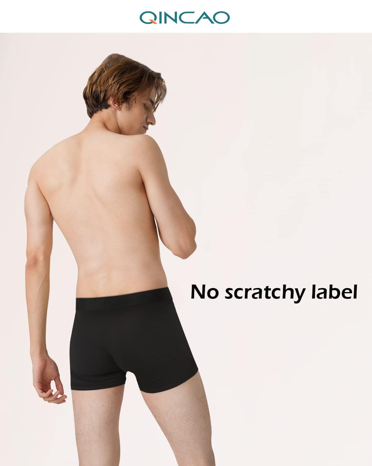 QINCAO Boxer Shorts Mens 6 Pack, No Itchy Labels, Cotton Underwear Retro Trunks, Underwear Gift Set