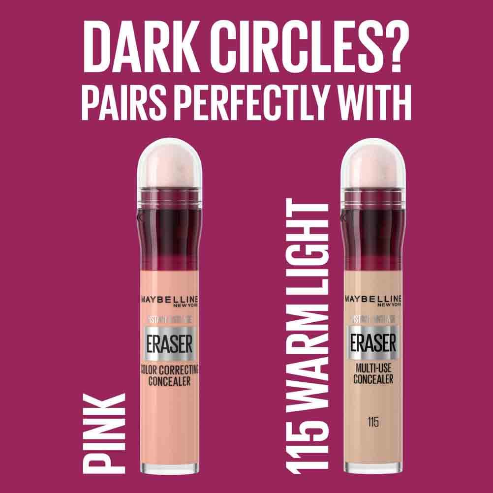 Maybelline Concealer Instant Anti Age Eraser Eye Concealer, Dark Circles and Blemish Concealer, Ultra Blendable Formula 00 Ivory