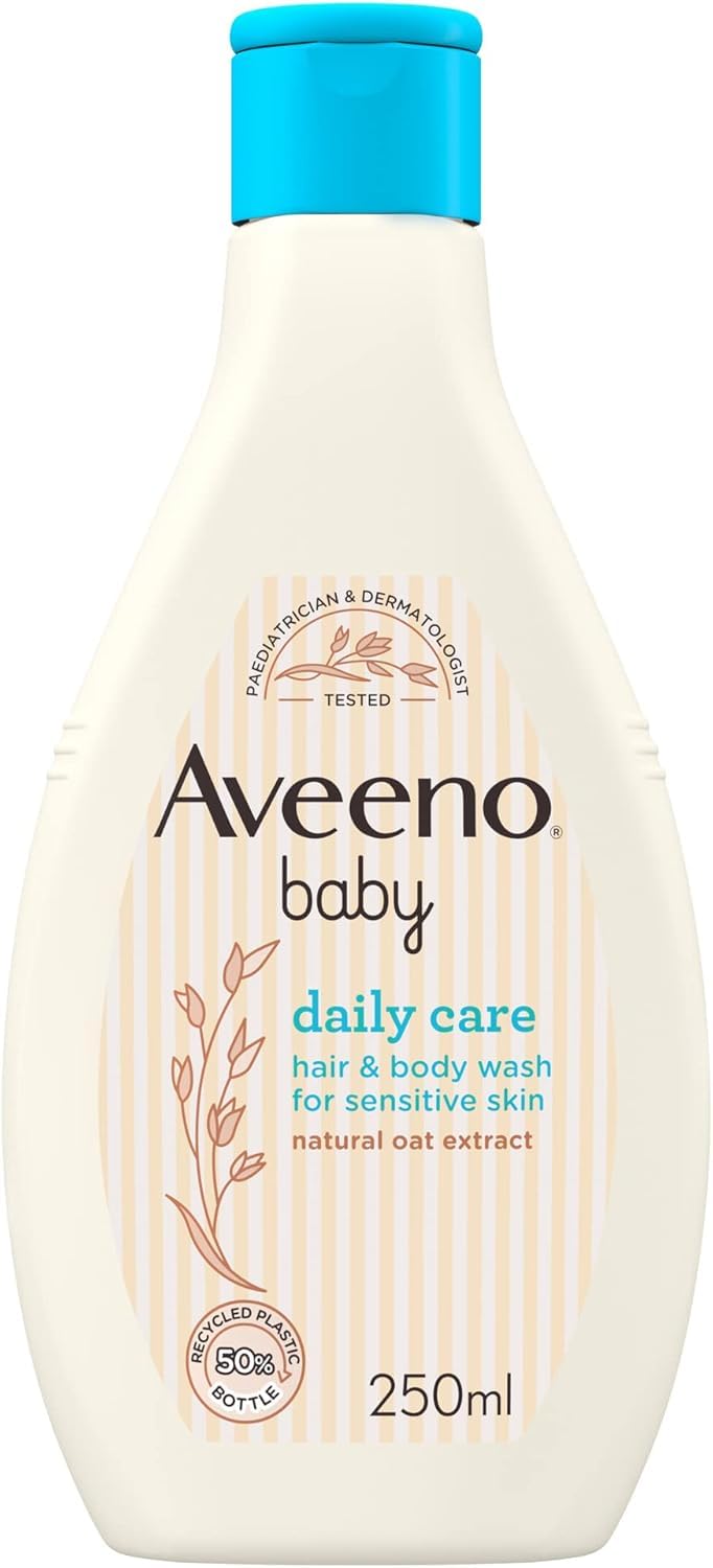 AVEENO Baby Daily Care Gentle Bath & Wash (1 x 400ml), Tear-Free Baby Wash with Gentle Fragrance with Prebiotic Colloidal Oatmeal, Gently Cleanses & Leaves Skin Feeling Moisturised, For Sensitive Skin