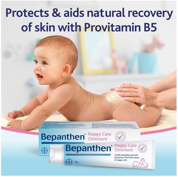 Bepanthen Nappy Care Ointment | Nappy Cream with Provitamin B5 | Suitable for Newborns Skin, 100 g (Packing May Vary).