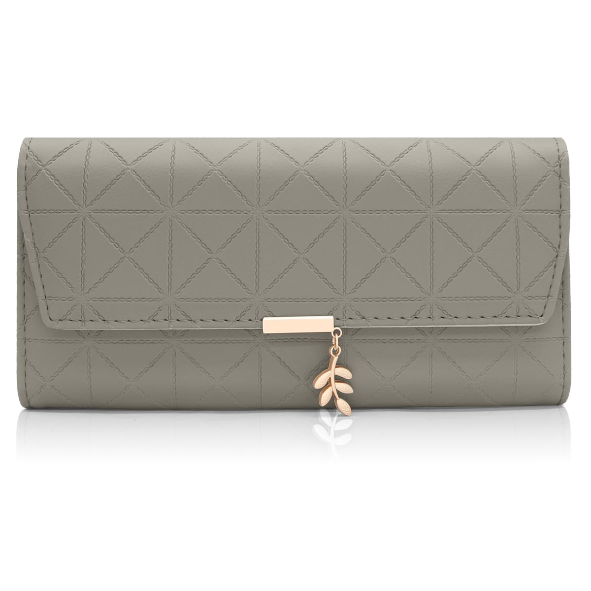Long Purse for Women PU Leather, Large Capacity PU Leather Women's Wallet Wallet for Women with Multiple Card Slots and Coin Zipper Pocket Ladies Purse Clutch Holder Large Capacity Card Holder (Pink)