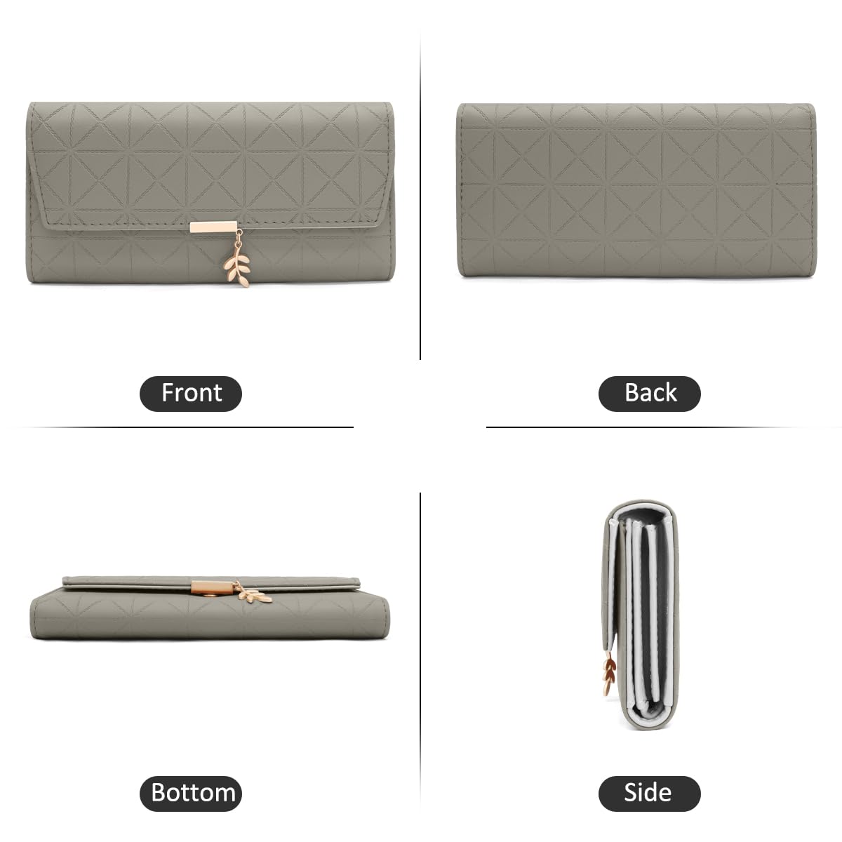 Long Purse for Women PU Leather, Large Capacity PU Leather Women's Wallet Wallet for Women with Multiple Card Slots and Coin Zipper Pocket Ladies Purse Clutch Holder Large Capacity Card Holder (Pink)