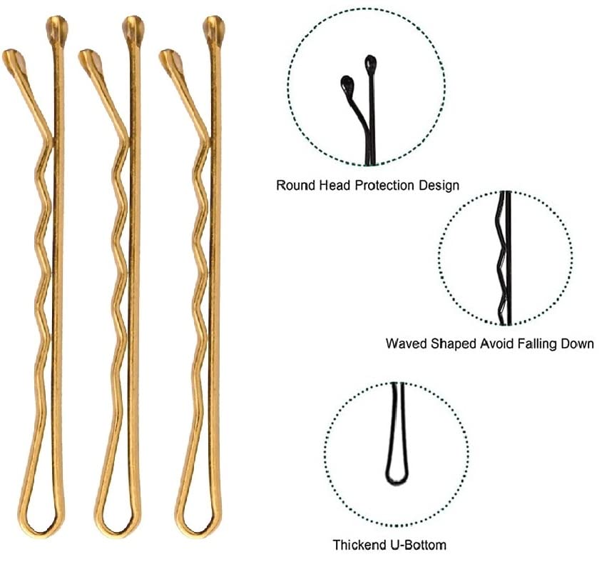 AnAsh Hair Pins 60 Pcs, Bobby Pins for Women, Hair Grips for Thick, Thin, Wavy, Curly, Long, Short Hair, Hair Clips for Styling Sectioning, Wearing, Casual, Party, Travel, & Weddings (Brown)
