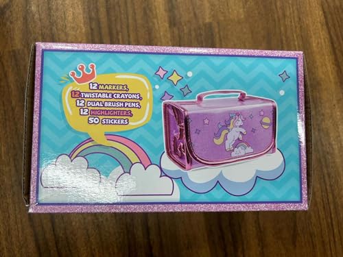 Hot Bee Unicorn Gifts for Girls 4 5 6 7, Unicorn Pencil Case Stationary Sets, Girl Toys Age 4-7, Drawing Colouring Set for Kids, Art and Crafts for Kids 4-6, Birthday Presents for Girls