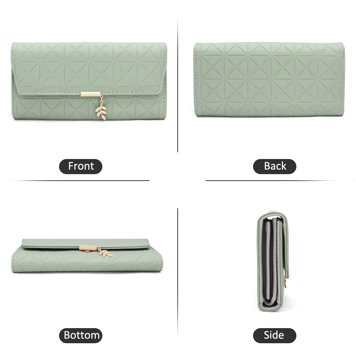 Long Purse for Women PU Leather, Large Capacity PU Leather Women's Wallet Wallet for Women with Multiple Card Slots and Coin Zipper Pocket Ladies Purse Clutch Holder Large Capacity Card Holder (Pink)
