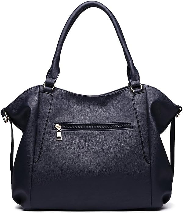 Miss Lulu Women Tote Bag, Soft PU Leather Shoulder Bag, Fashion Large Handbag for Working Ladies, Simple Elegant for Office Travel School Library Shopping
