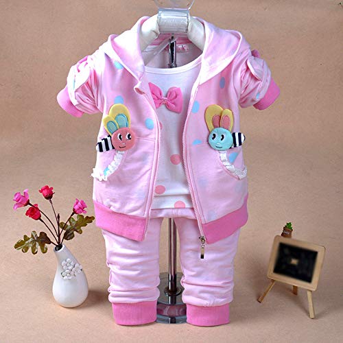 Yao Baby Girls 3 Piece Sets T Shirt Vest and Pants