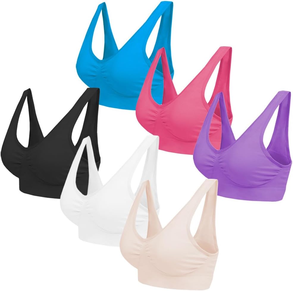 Blu Apparel Multipack Seamless Comfort Bras Sleep Bras Sizes 8-24 Not Padded Wireless