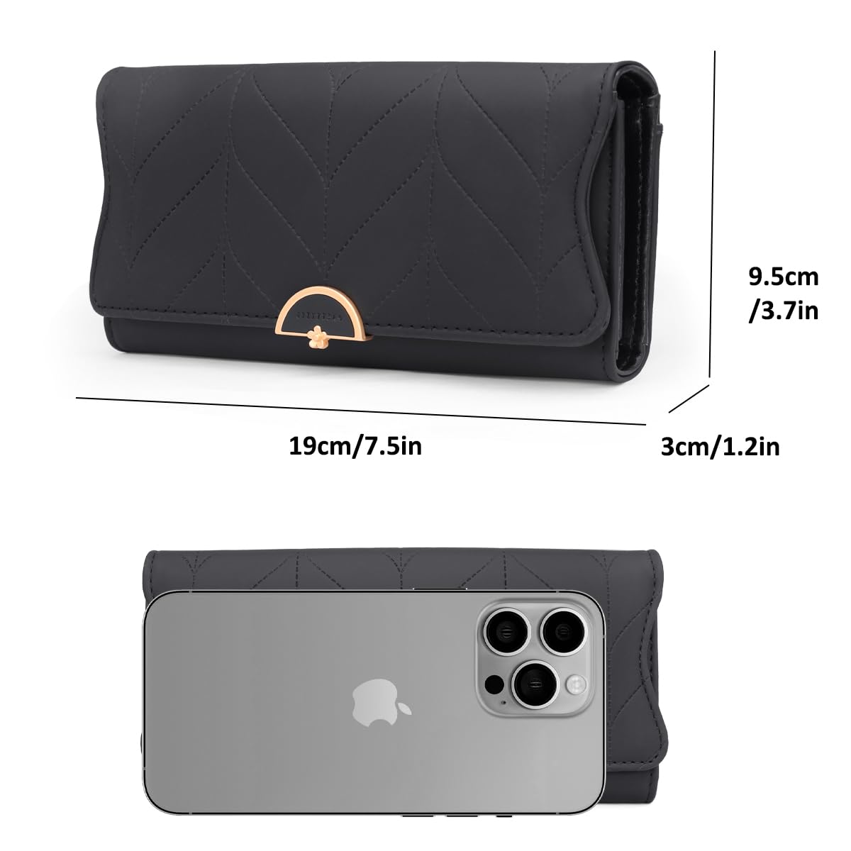 Long Purse for Women PU Leather, Large Capacity PU Leather Women's Wallet Wallet for Women with Multiple Card Slots and Coin Zipper Pocket Ladies Purse Clutch Holder Large Capacity Card Holder (Pink)
