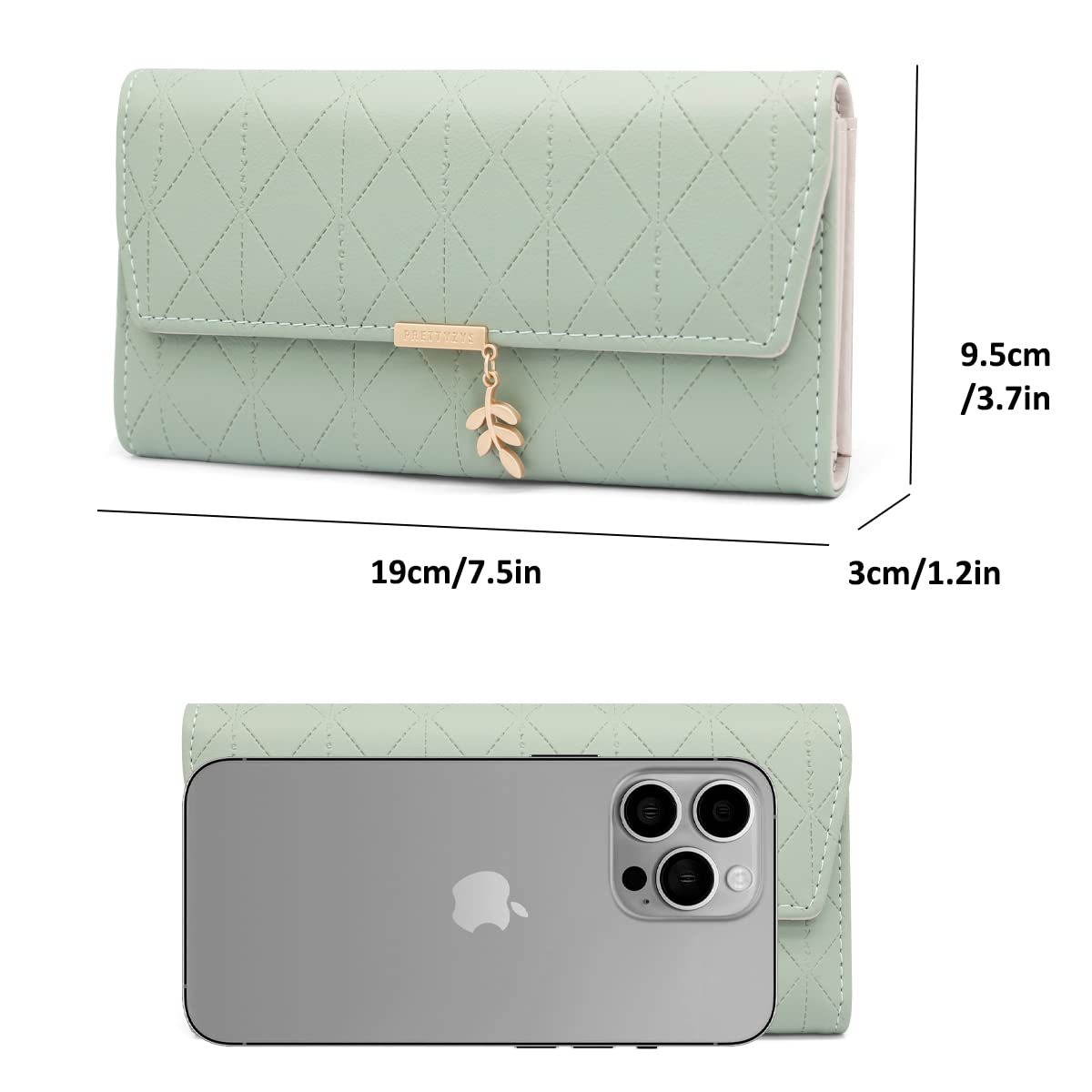 Long Purse for Women PU Leather, Large Capacity PU Leather Women's Wallet Wallet for Women with Multiple Card Slots and Coin Zipper Pocket Ladies Purse Clutch Holder Large Capacity Card Holder (Pink)
