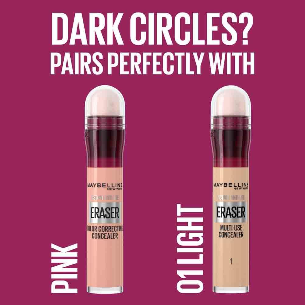 Maybelline Concealer Instant Anti Age Eraser Eye Concealer, Dark Circles and Blemish Concealer, Ultra Blendable Formula 00 Ivory