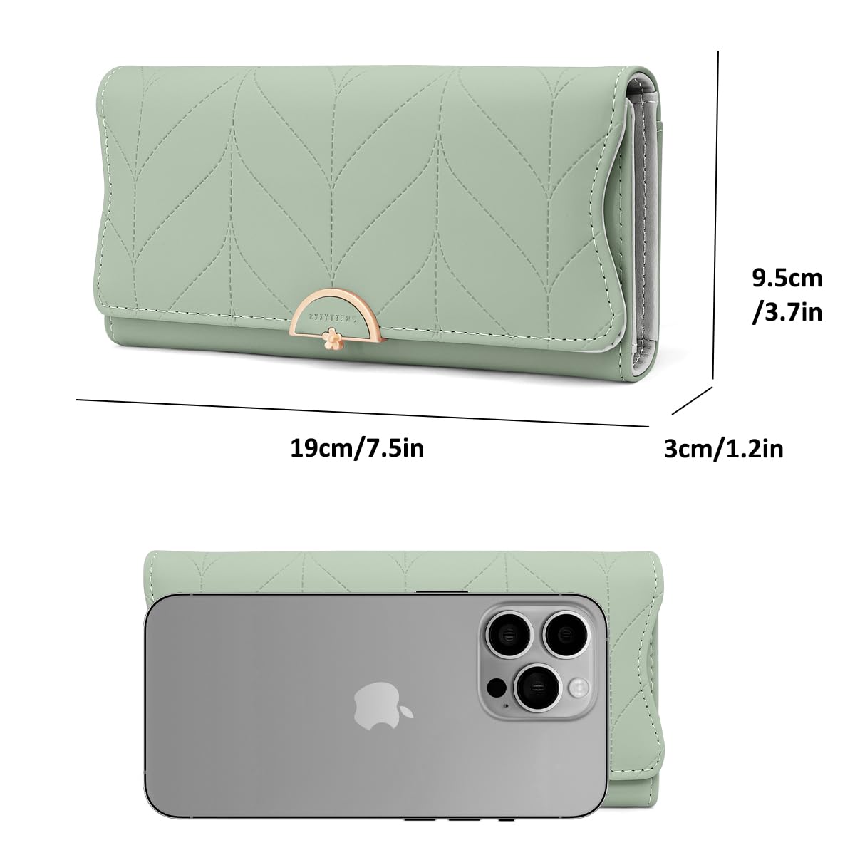 Long Purse for Women PU Leather, Large Capacity PU Leather Women's Wallet Wallet for Women with Multiple Card Slots and Coin Zipper Pocket Ladies Purse Clutch Holder Large Capacity Card Holder (Pink)