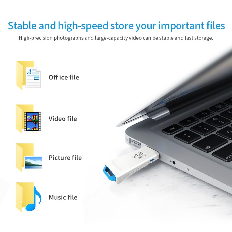 Netac 64GB USB 2.0 Flash Drive, Swivel Design Memory Sticks, Pen Drive, Usb Sticks for Data Storage, Zip Drive and jump Drive with LED Light