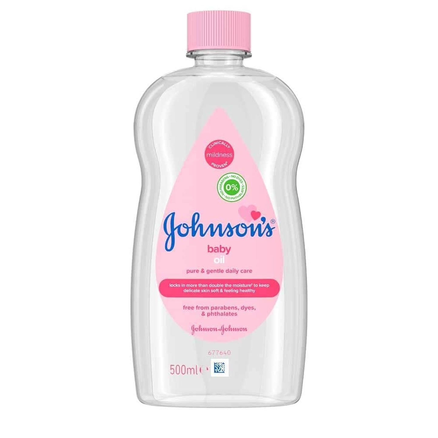 Johnson's Baby Oil (1 x 500 ml) Moisturising Baby Oil to Protect Delicate and Dry Skin, Hypoallergenic and pH-Balanced, Ideal for Massage, Moisturiser for Dry Skin to Soften Hands and Body