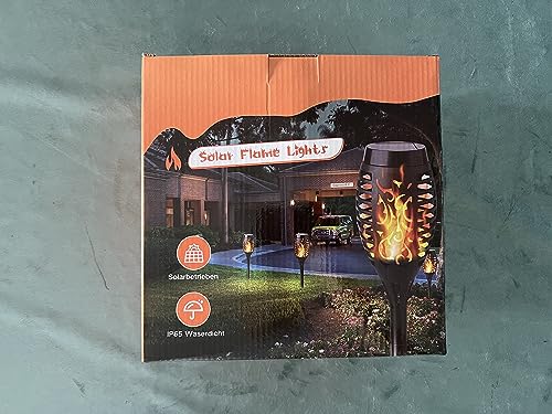 NEXVIN 8 Pack Solar Flickering Dancing Flame Lights Waterproof Solar Torch Lights for Outdoor Garden Patio Pathway Yard Driveway Halloween Decorative