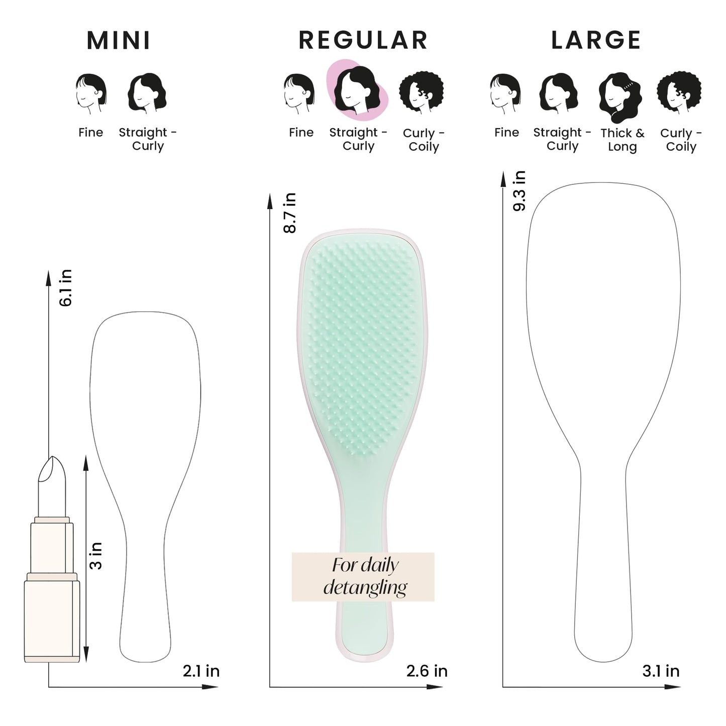 Tangle Teezer Ultimate Detangler Hairbrush - For Wet & Dry Hair - Detangling Brush for All Hair Types - Two-Tiered Teeth Reduce Breakage & Eliminate Knots - Millennial Pink
