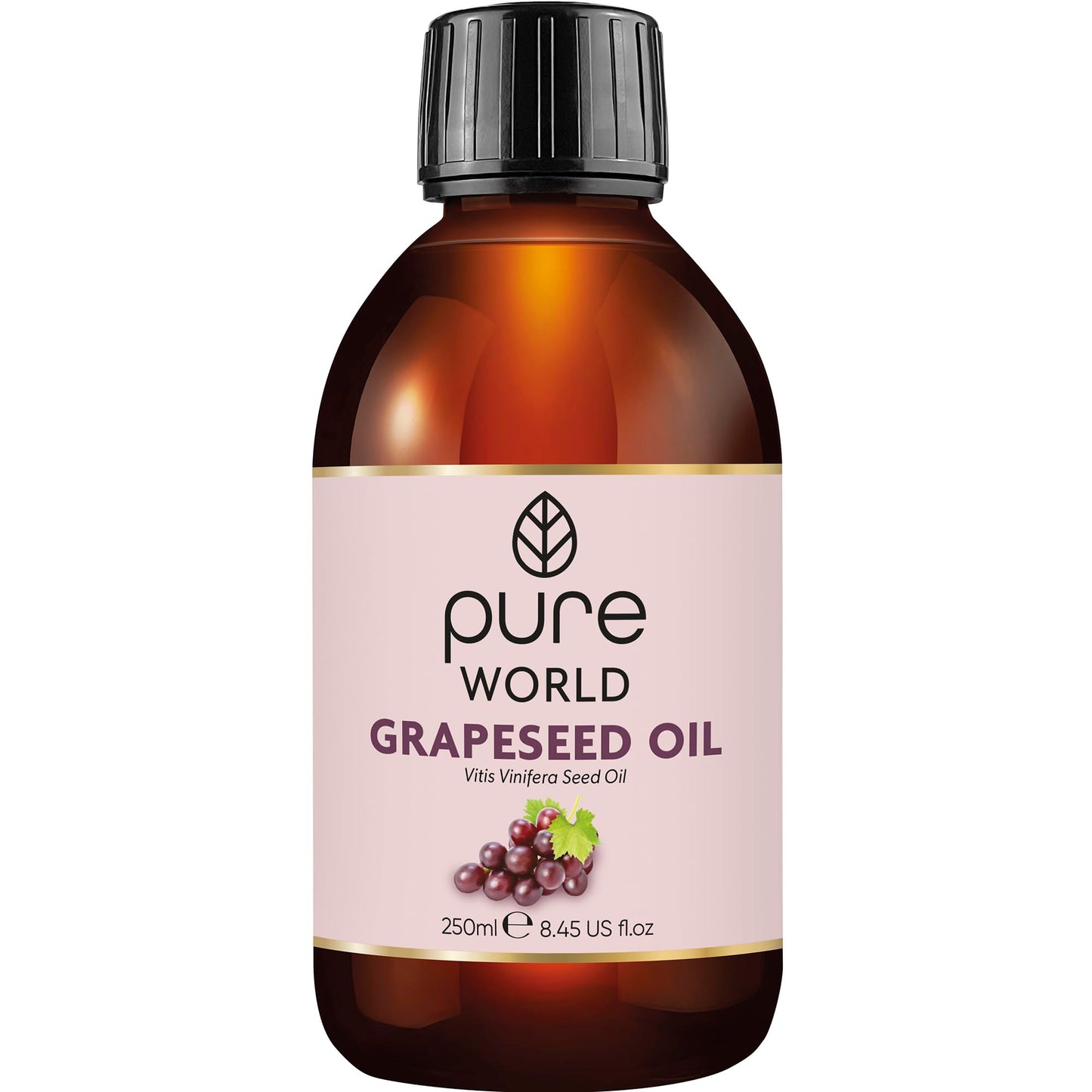 Pure World Natural Castor Oil 250ML Cold & Freshly Pressed 100% Pure and Undiluted Hexane Free Nourish Your Skin and Hair Eyebrows, Nails, Beard, Hair, Eyelash Growth Food Grade