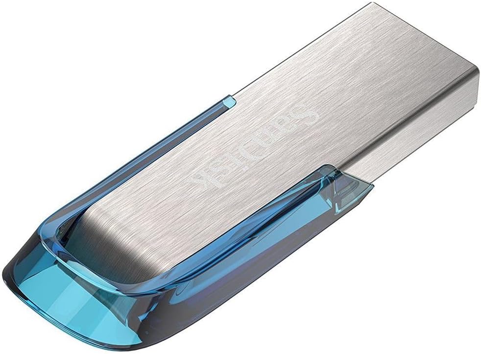 SanDisk 128GB Ultra Flair USB 3.0 Flash Drive USB stick, Memory stick with transfer speeds up to 150 MB/s, Password protection, Durable, Sleek Metal Casing Silver/Black