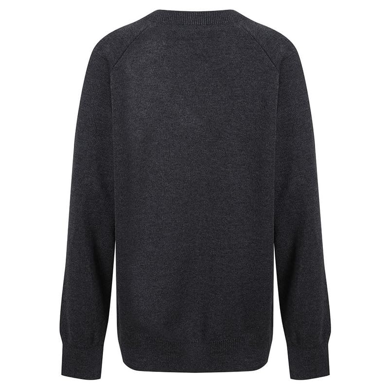 ZECO Unisex Kids Cotton Mix Knitted V Neck School Jumper (Kids: 3-13+ Years, Adults: XS to 3XL)