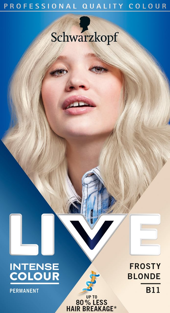 Schwarzkopf LIVE Intense Colour, Long Lasting Permanent Black Hair Dye, With Built-In Vibrancy Serum, Up To 100% Grey Coverage- Deep Black 099