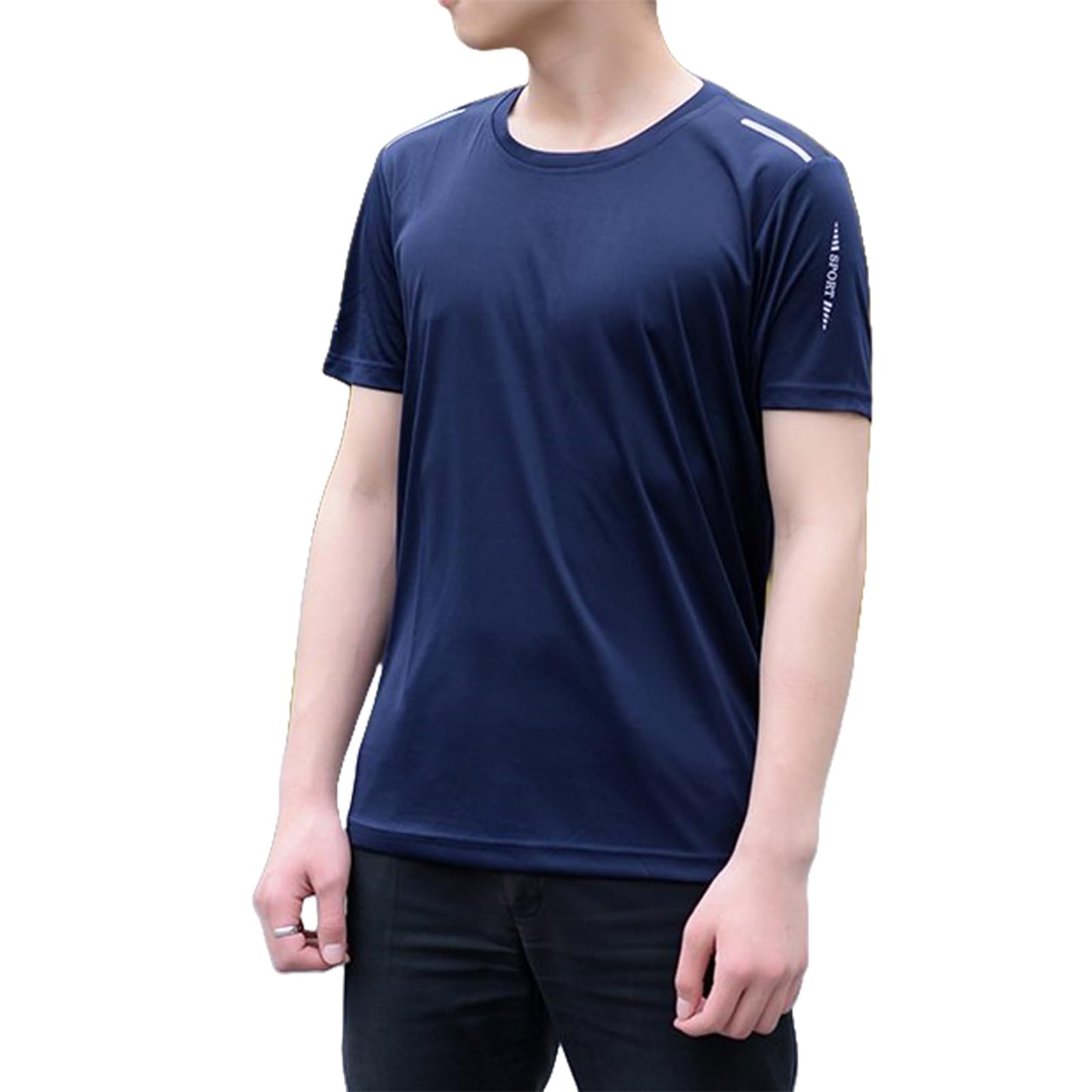 JiaYouLC 3 Pack T Shirts for Men UK Multipack Crew Neck Quick Dry Sport Tops Breathable Wicking Tshirts for Running Athletic Gym Workout