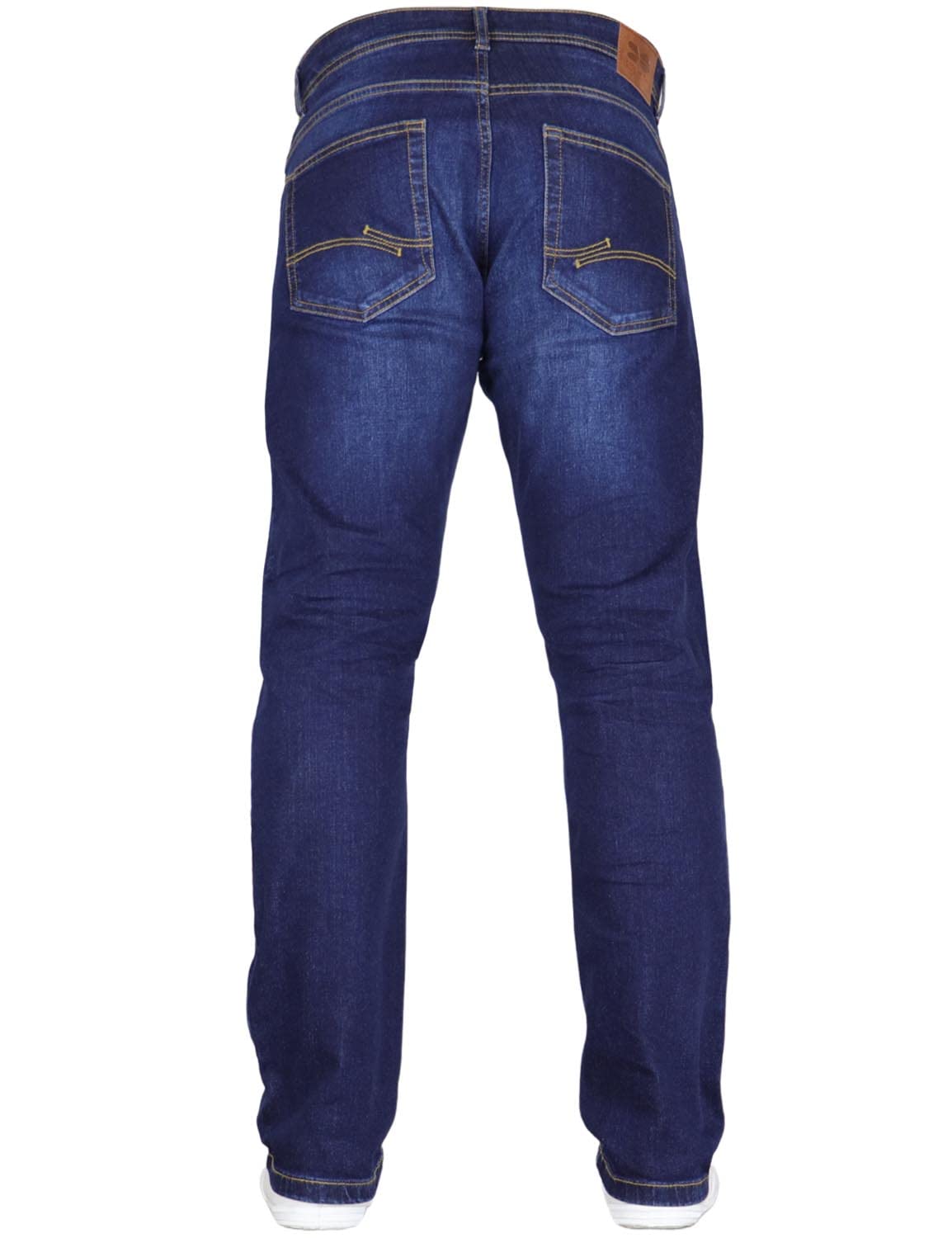 Crosshatch Mens Stretch Straight Leg Classic Regular Fit Basic Denim Jeans, 5 Pocket, Zipper, Solid, 30, 32 or 34 inches
