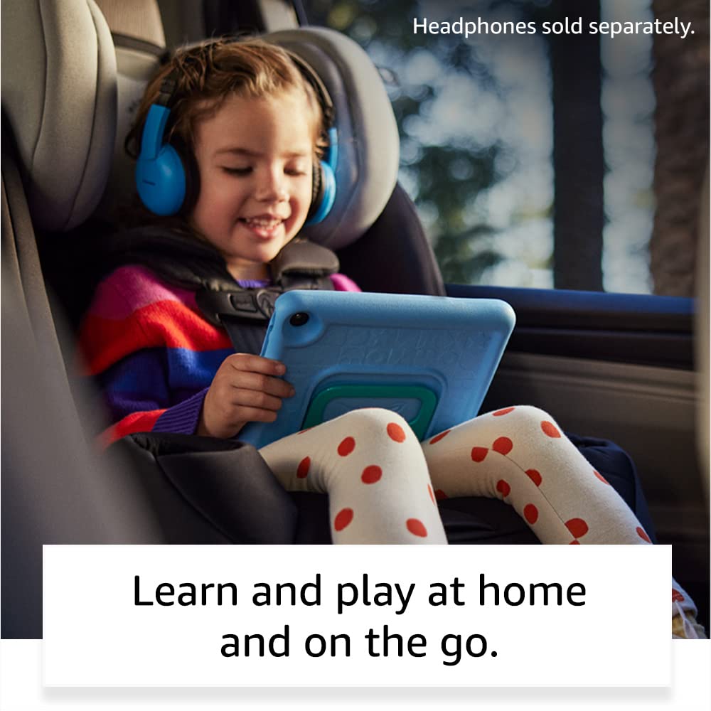 Amazon Fire 7 Kids tablet | 7" display, ages 3–7, includes ads-free books, games and videos that children love, parental controls, 10-hour battery, 32 GB