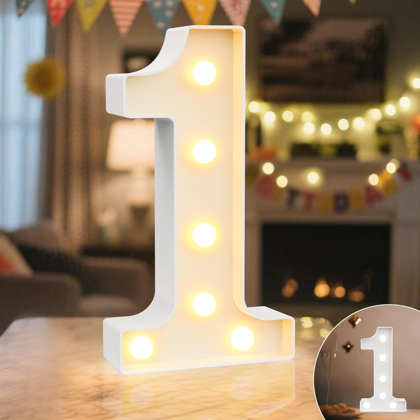 Ledido Light Up Letters Sign LED Birthday Marquee Letters Lights, Night Light Letter Gifts Bayby Girls Boys Birthday Party Wedding Anniversary Home Bedroom Wall Lights Decor 8.8 Inch, Letter A