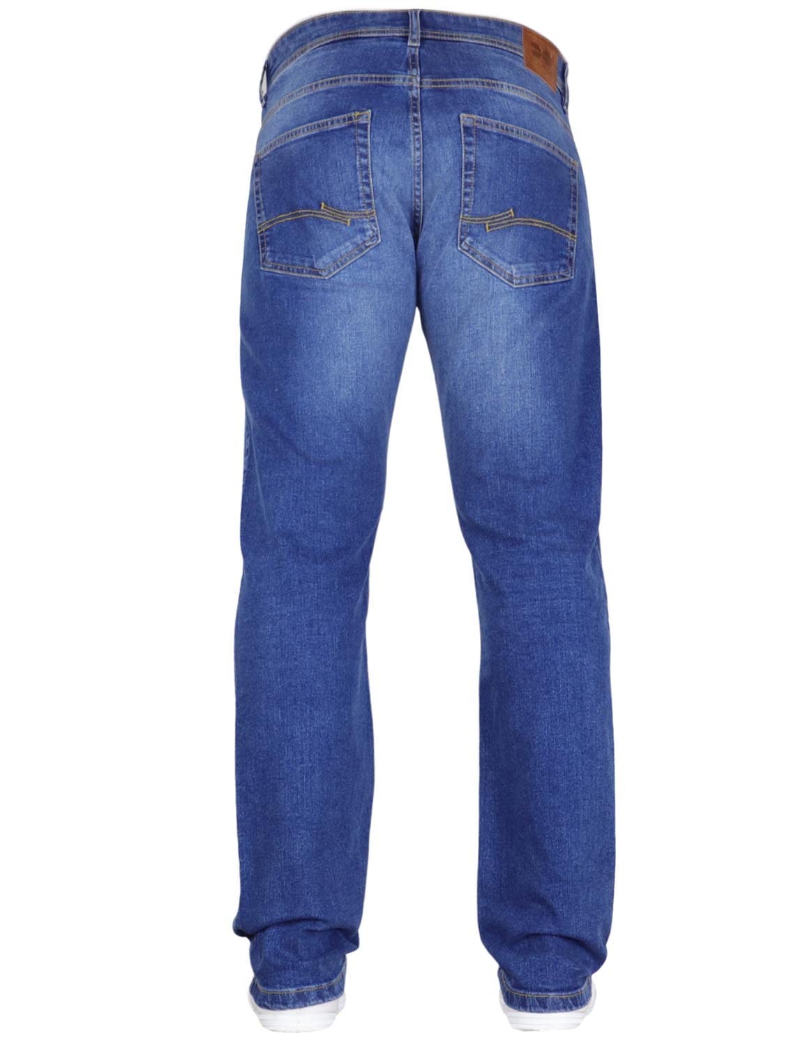 Crosshatch Mens Stretch Straight Leg Classic Regular Fit Basic Denim Jeans, 5 Pocket, Zipper, Solid, 30, 32 or 34 inches