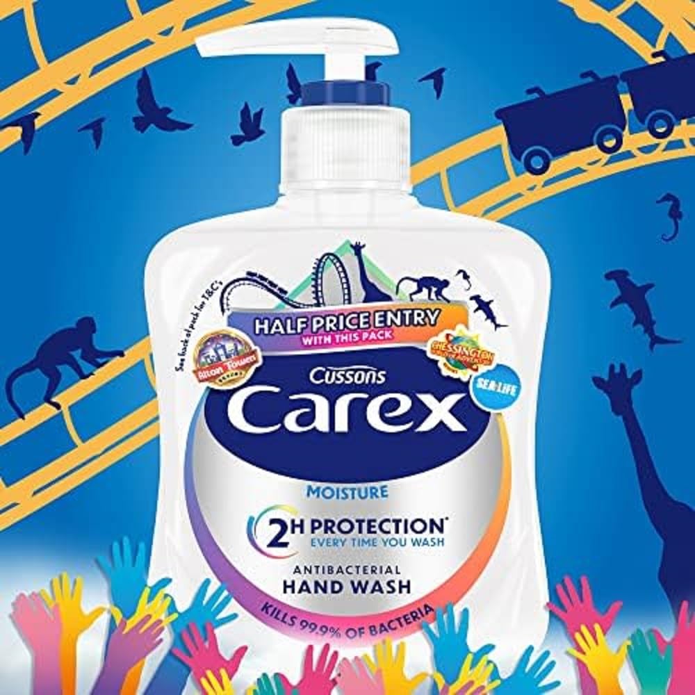 Carex Original Antibacterial Hand Wash, Clean & Protect Hands, Bulk Buy, Pack of 6 x 250 ml (Packaging may vary)