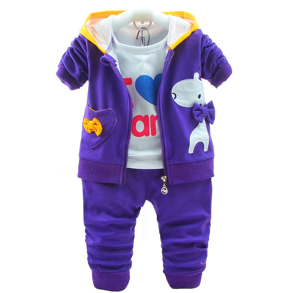 Yao Baby Girls 3 Piece Sets T Shirt Vest and Pants