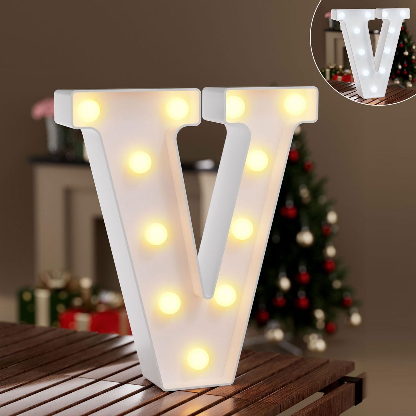 Ledido Light Up Letters Sign LED Birthday Marquee Letters Lights, Night Light Letter Gifts Bayby Girls Boys Birthday Party Wedding Anniversary Home Bedroom Wall Lights Decor 8.8 Inch, Letter A