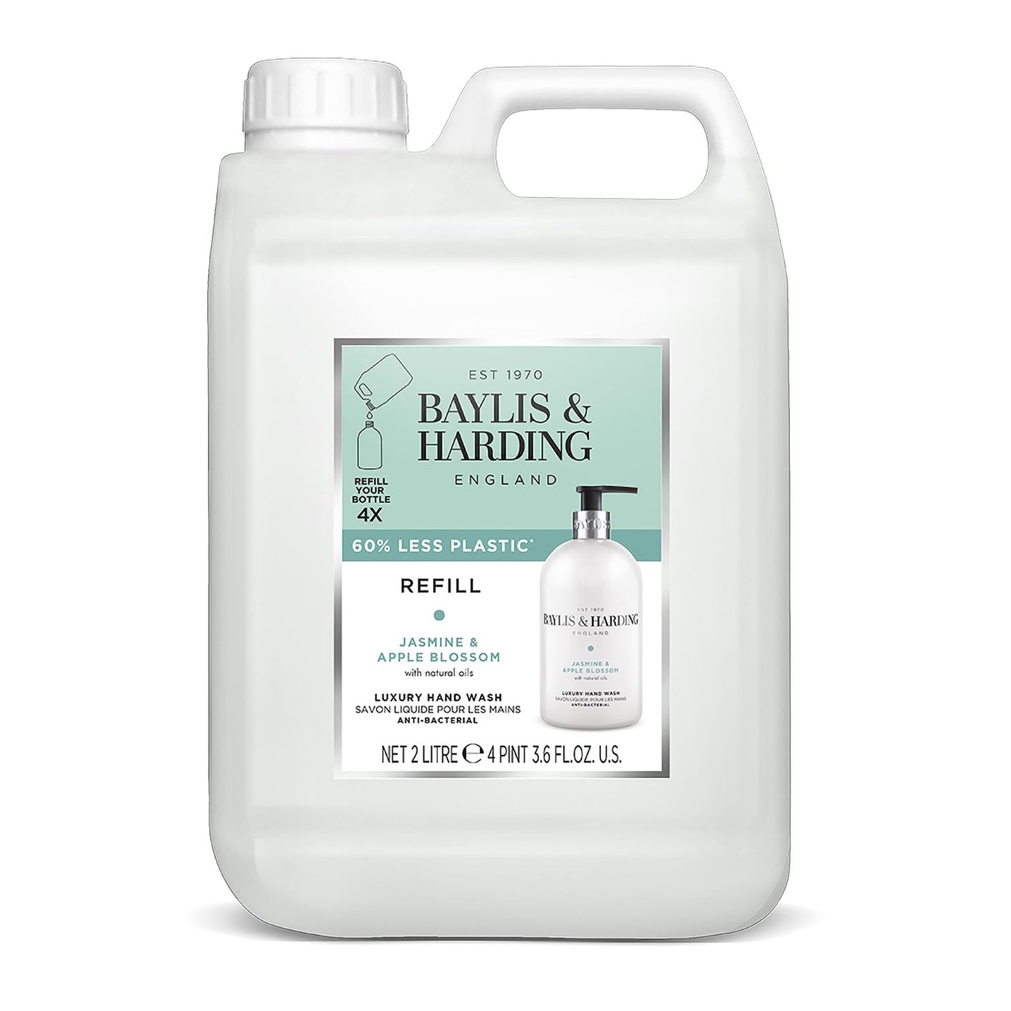 Baylis & Harding Jasmine and Apple Blossom Anti-Bacterial Hand Wash, 500 ml (Pack of 3) - Vegan Friendly