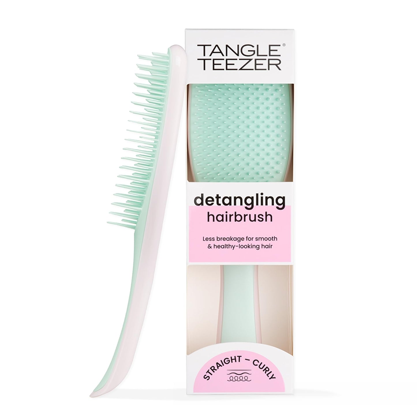 Tangle Teezer Ultimate Detangler Hairbrush - For Wet & Dry Hair - Detangling Brush for All Hair Types - Two-Tiered Teeth Reduce Breakage & Eliminate Knots - Millennial Pink