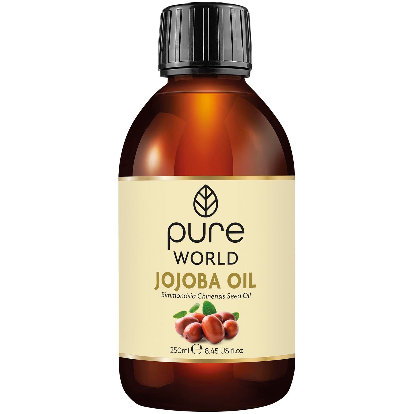 Pure World Natural Castor Oil 250ML Cold & Freshly Pressed 100% Pure and Undiluted Hexane Free Nourish Your Skin and Hair Eyebrows, Nails, Beard, Hair, Eyelash Growth Food Grade