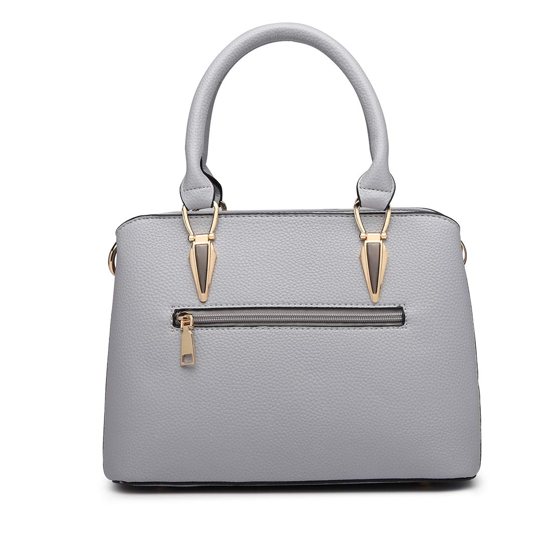 Miss Lulu Handbag for Women, Woven and Chevron Pattern, M Logo on The Front, Top Handle or Shoulder Bag