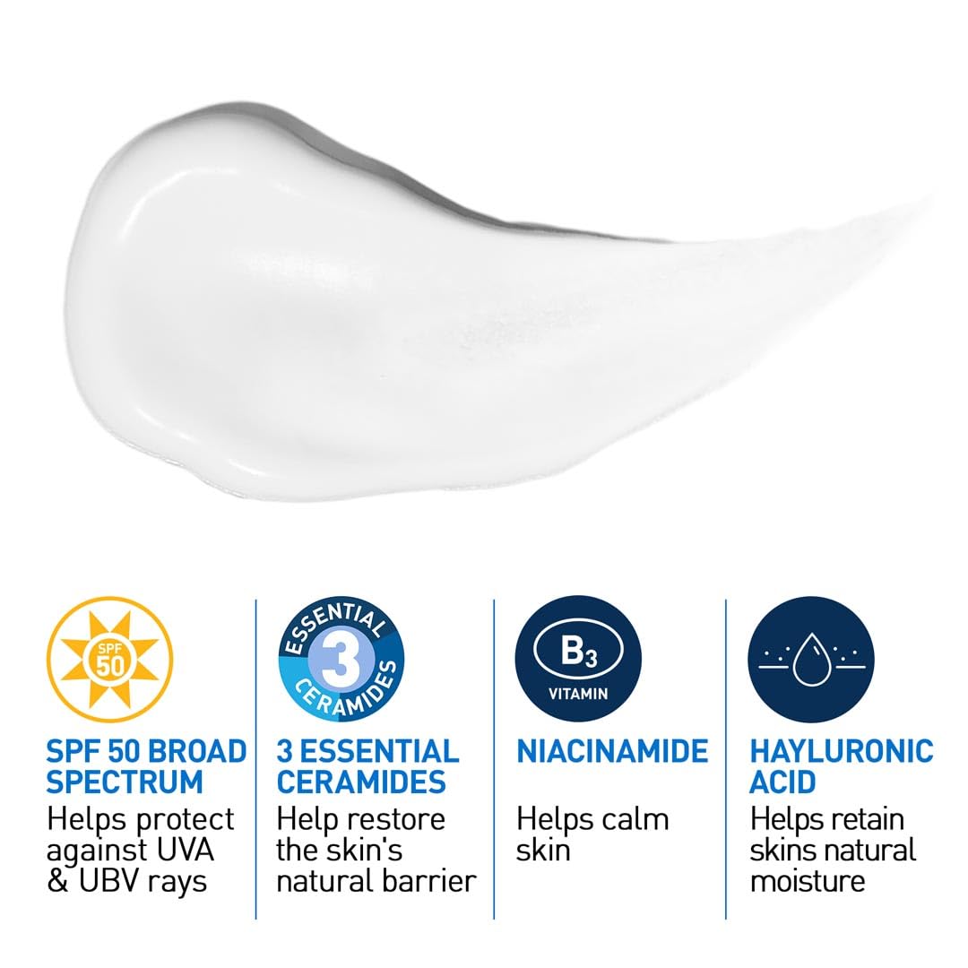 CeraVe AM Facial Moisturising Lotion Normal To Dry Skin 52ml With UV Protection And 3 Essential Ceramides