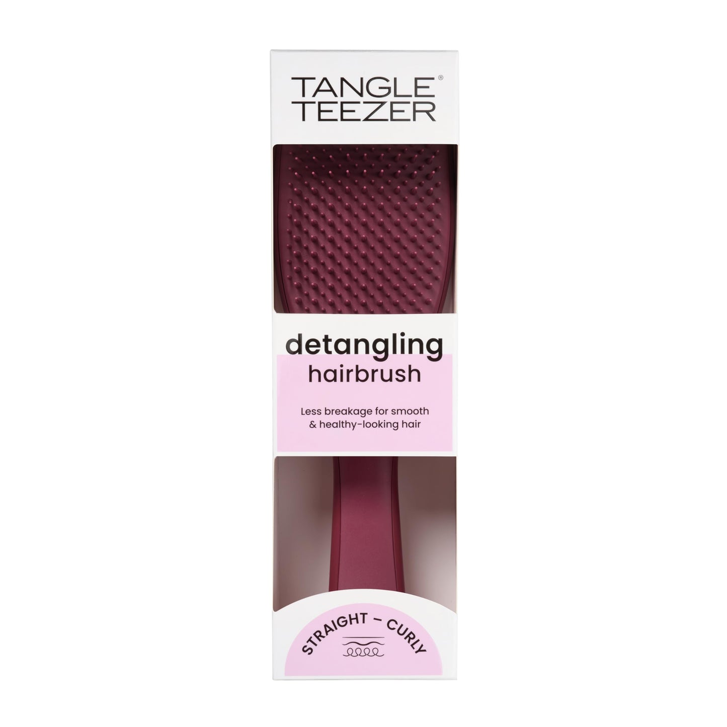 Tangle Teezer Ultimate Detangler Hairbrush - For Wet & Dry Hair - Detangling Brush for All Hair Types - Two-Tiered Teeth Reduce Breakage & Eliminate Knots - Millennial Pink