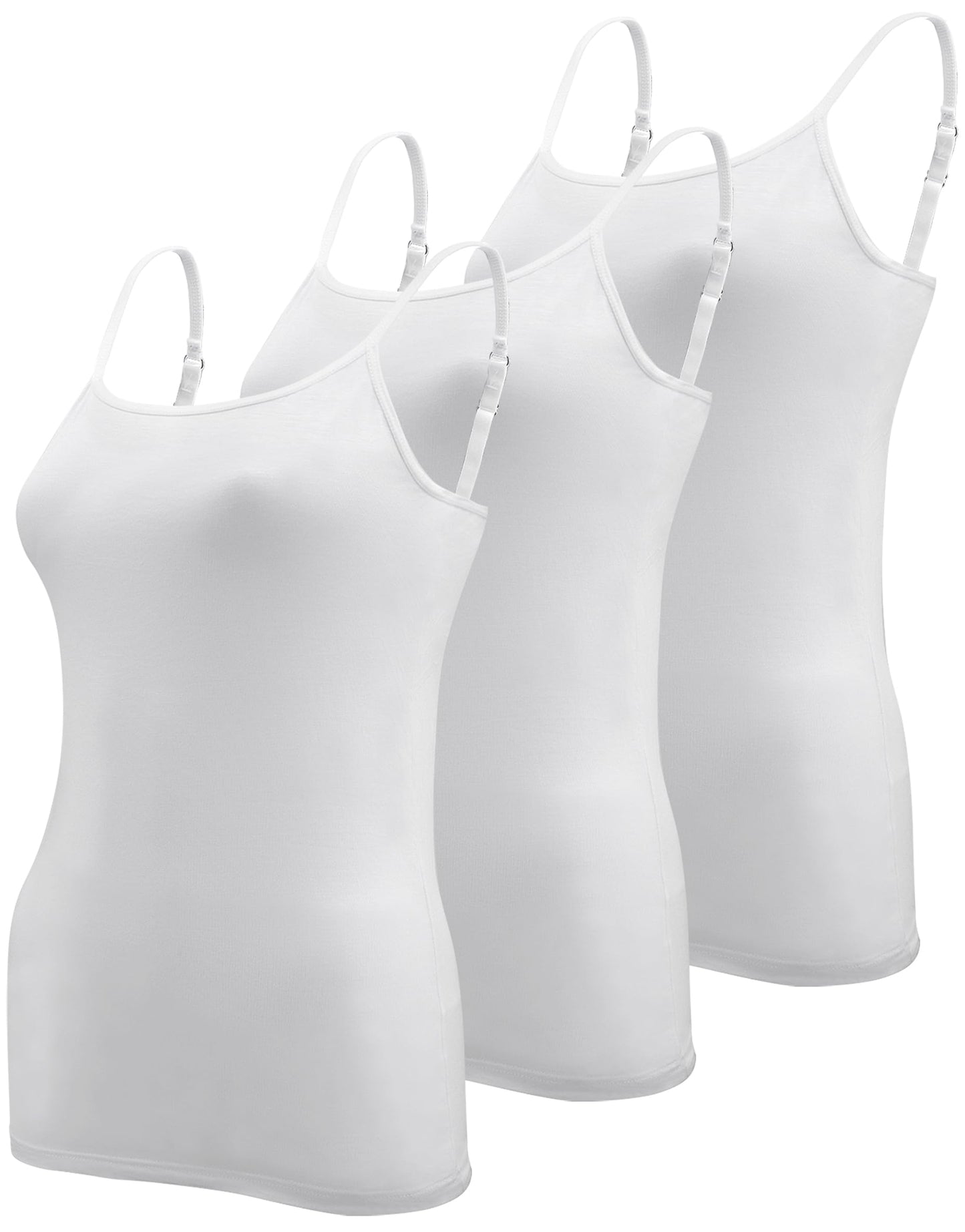 BQTQ 3 Pieces Vest Top for Women Basic Camisole Adjustable Spaghetti Strap Tank Tops for Women and Girls