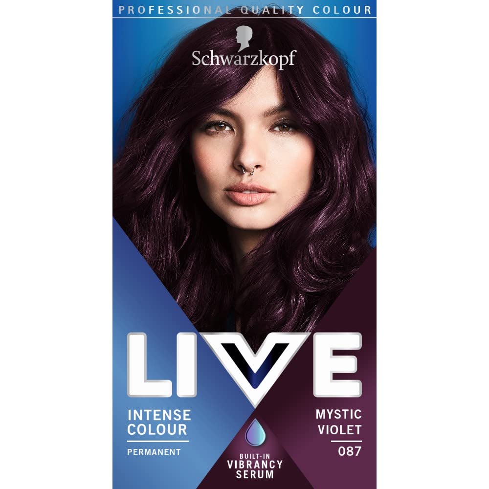 Schwarzkopf LIVE Intense Colour, Long Lasting Permanent Black Hair Dye, With Built-In Vibrancy Serum, Up To 100% Grey Coverage- Deep Black 099