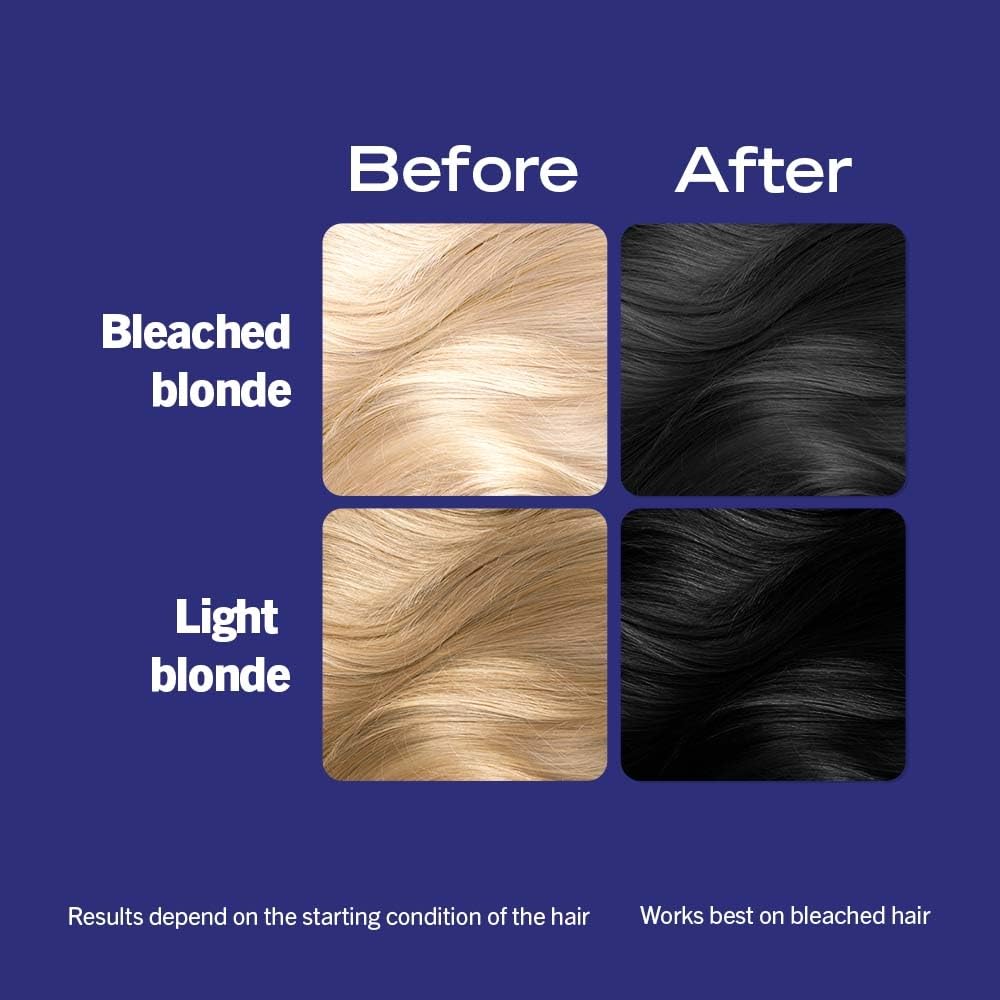 Schwarzkopf LIVE Intense Colour, Long Lasting Permanent Black Hair Dye, With Built-In Vibrancy Serum, Up To 100% Grey Coverage- Deep Black 099