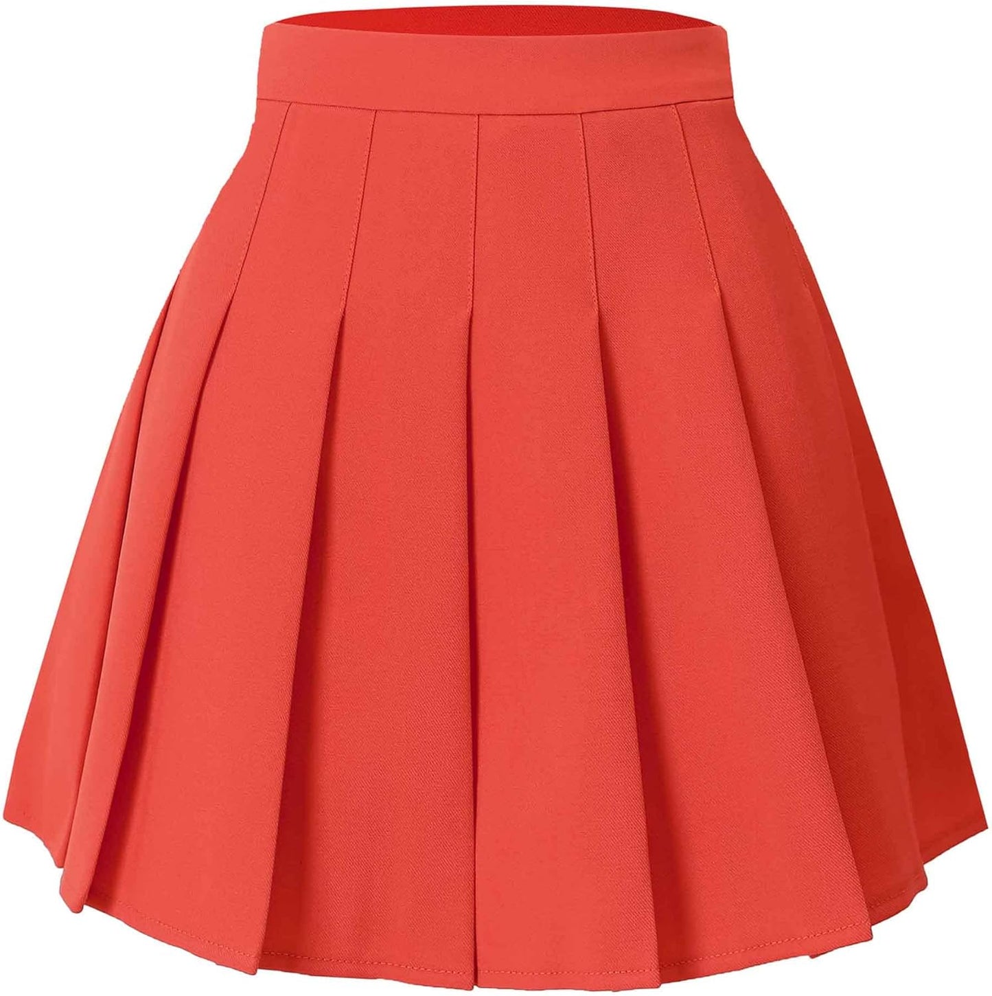 Hoerev Women Girls Short High Waist Pleated Skater Tennis School Skirt
