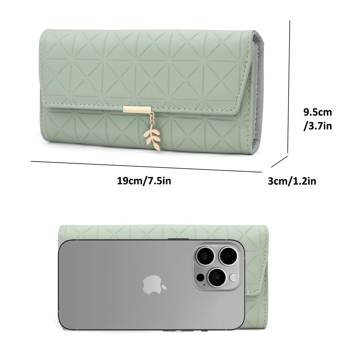 Long Purse for Women PU Leather, Large Capacity PU Leather Women's Wallet Wallet for Women with Multiple Card Slots and Coin Zipper Pocket Ladies Purse Clutch Holder Large Capacity Card Holder (Pink)