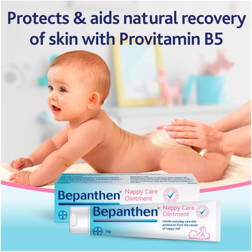 Bepanthen Nappy Care Ointment | Nappy Cream with Provitamin B5 | Suitable for Newborns Skin, 100 g (Packing May Vary).
