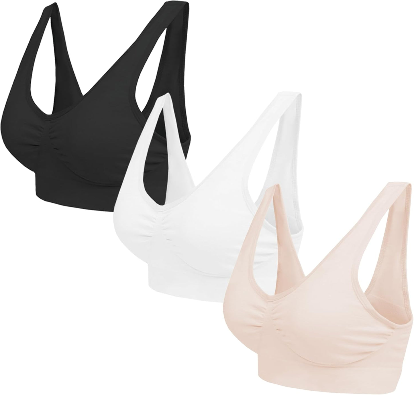 Blu Apparel Multipack Seamless Comfort Bras Sleep Bras Sizes 8-24 Not Padded Wireless