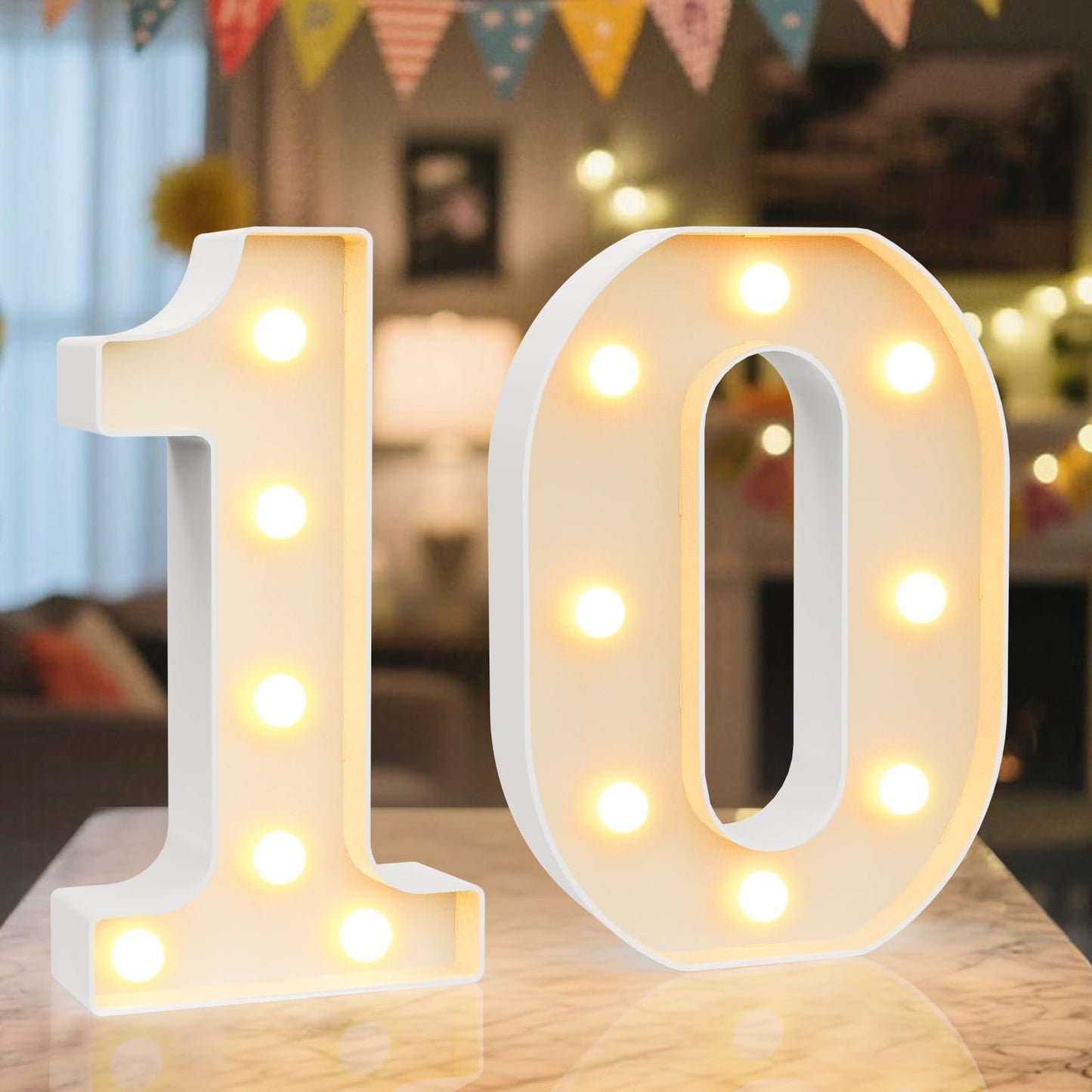 Ledido Light Up Letters Sign LED Birthday Marquee Letters Lights, Night Light Letter Gifts Bayby Girls Boys Birthday Party Wedding Anniversary Home Bedroom Wall Lights Decor 8.8 Inch, Letter A