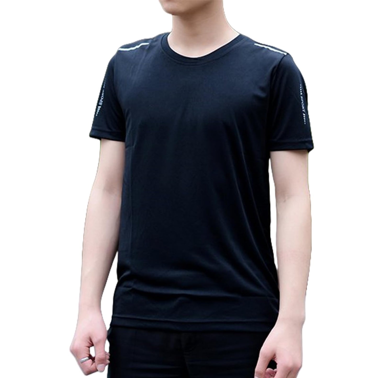 JiaYouLC 3 Pack T Shirts for Men UK Multipack Crew Neck Quick Dry Sport Tops Breathable Wicking Tshirts for Running Athletic Gym Workout